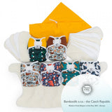 Bamboolik medium diaper set combination with pocket diapers