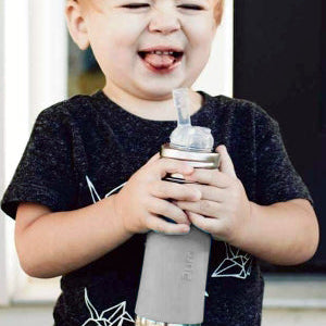 Purakiki Trinkflasche 300ml mit Strohhalm