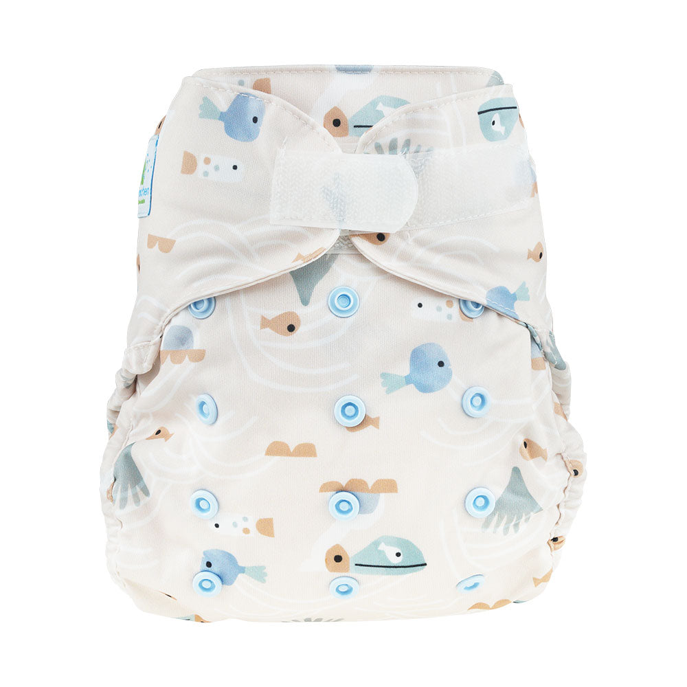 Blümchen 2 in 1 Ecoshell Überhose Onesize Klett