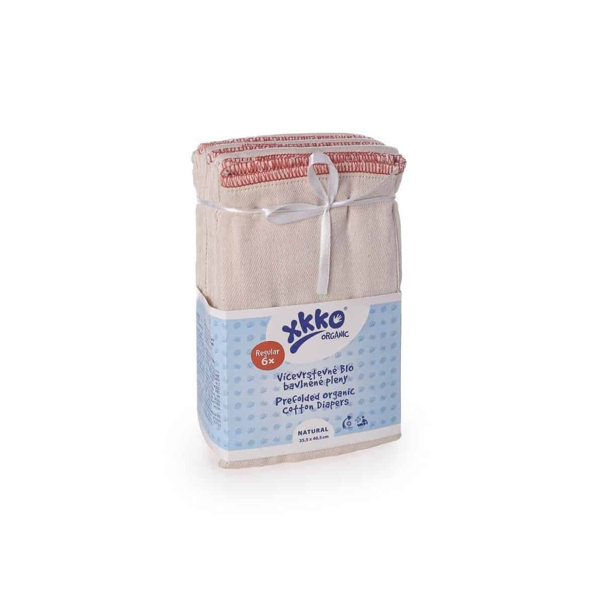 XKKO Prefolds Biobaumwolle 6 Stück