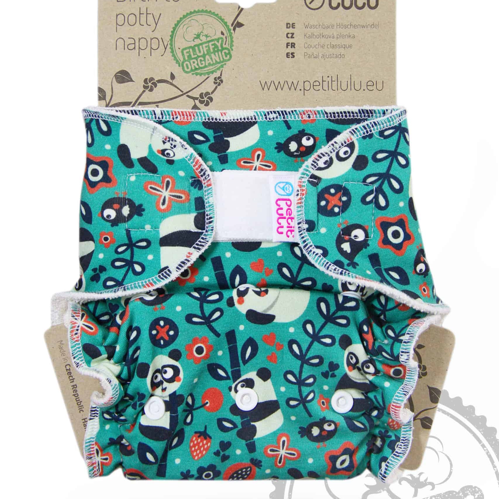 Petit Lulu Höschenwindel "Fluffy Organic" Onesize 4 - 15 kg