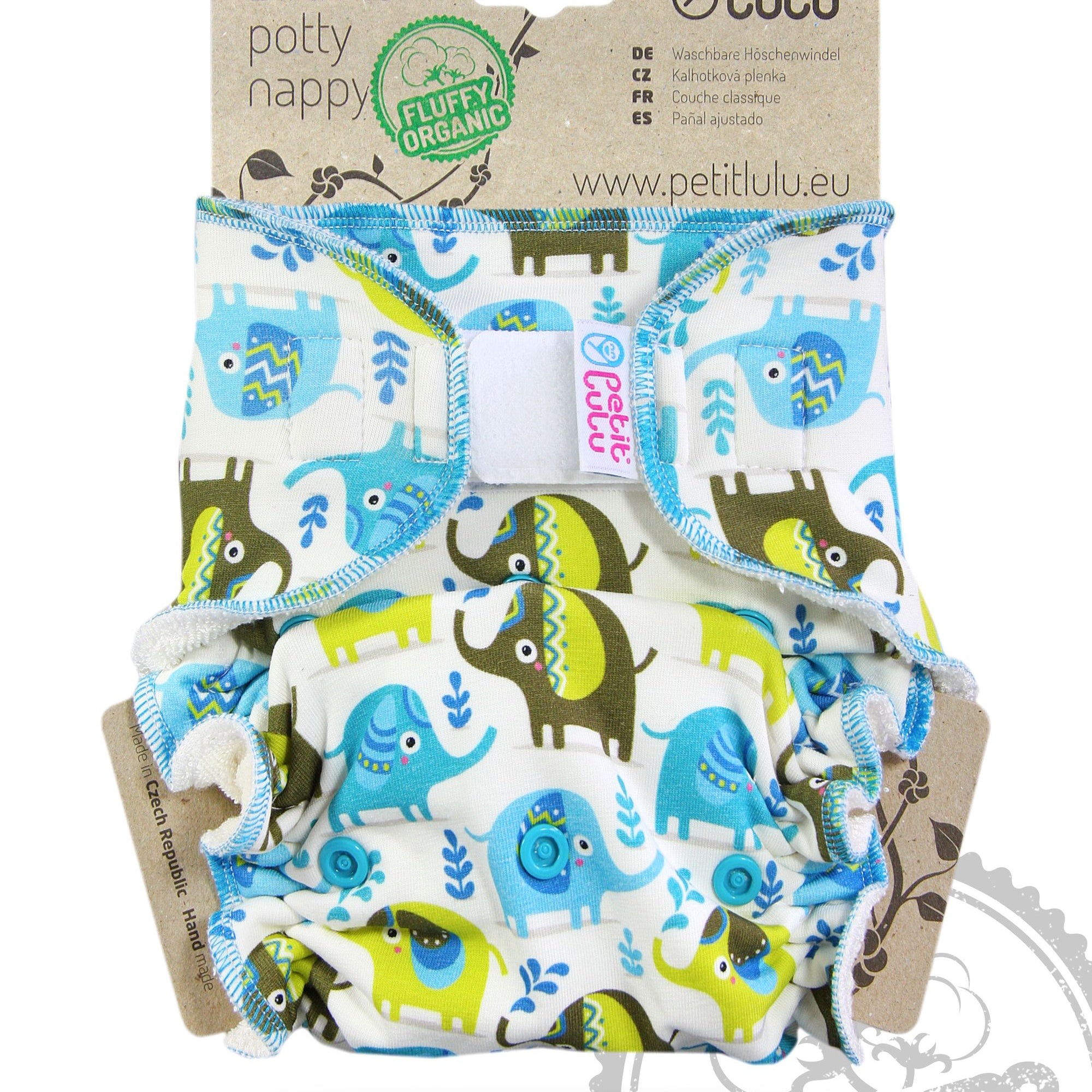 Petit Lulu pant diaper "Fluffy Organic" one size 4 - 15 kg
