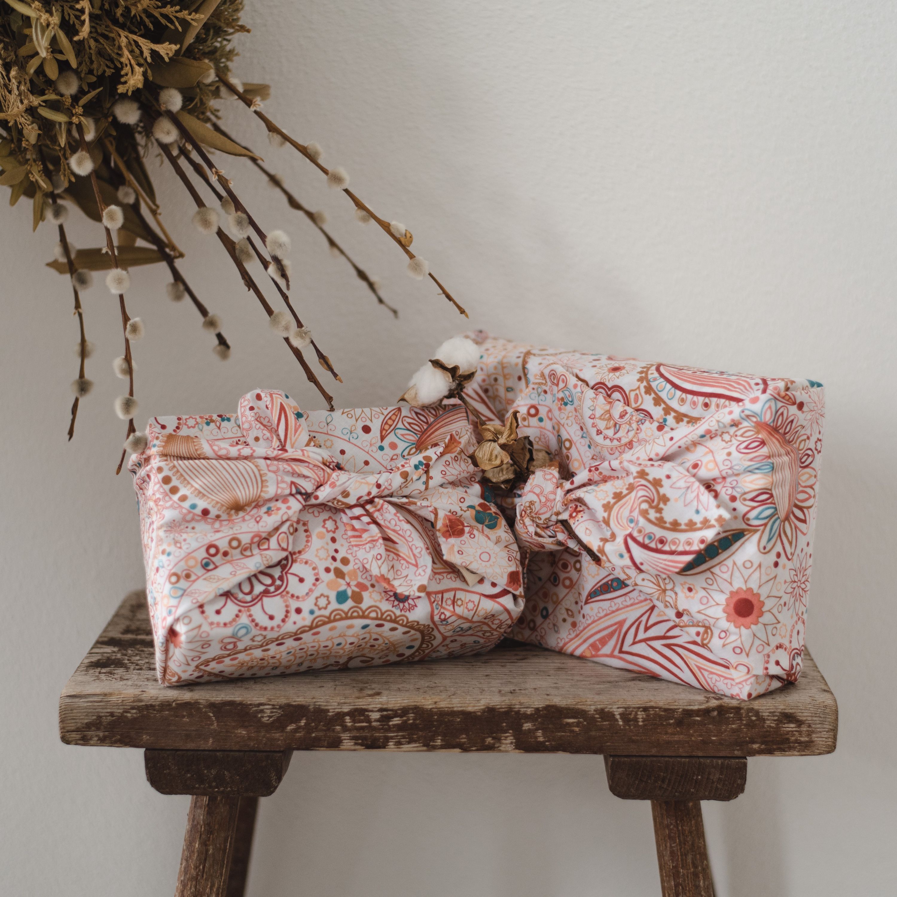 lenolana Furoshiki Geschenksverpackung Baumwolle