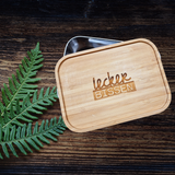 Lenolana snack box stainless steel with bamboo lid