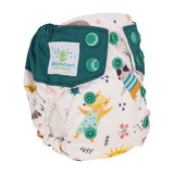 Blümchen Neugeborenen All-in-Taschenwindel Bambus Drucki (2-4kg)