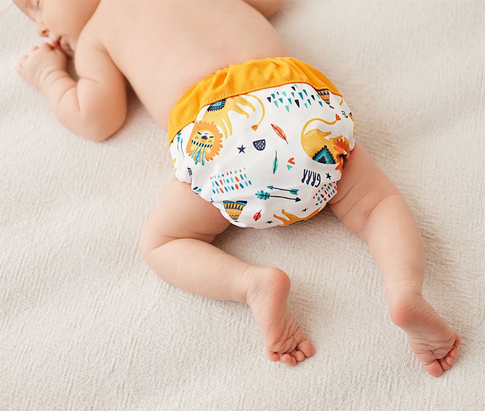 Blümchen Newborn All-in Pocket Diaper Bamboo Print (2-4kg)
