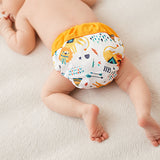 Blümchen Neugeborenen All-in-Taschenwindel Bambus Drucki (2-4kg)