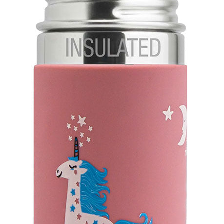 Purakiki isolierte Trinkflasche 250 ml Strohhalm
