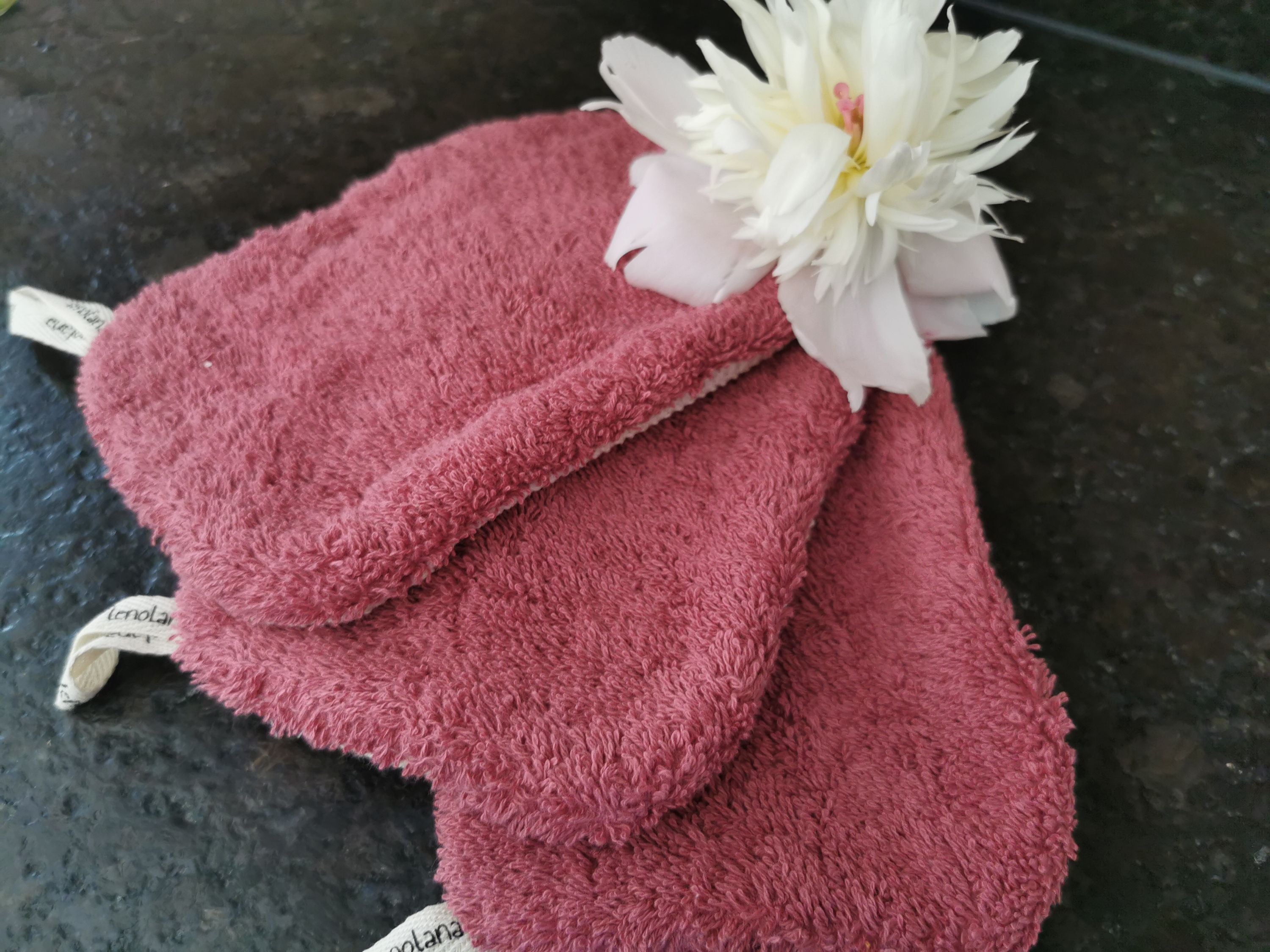 lenolana dishcloth cleaning sponge 3 pieces organic cotton GOTS