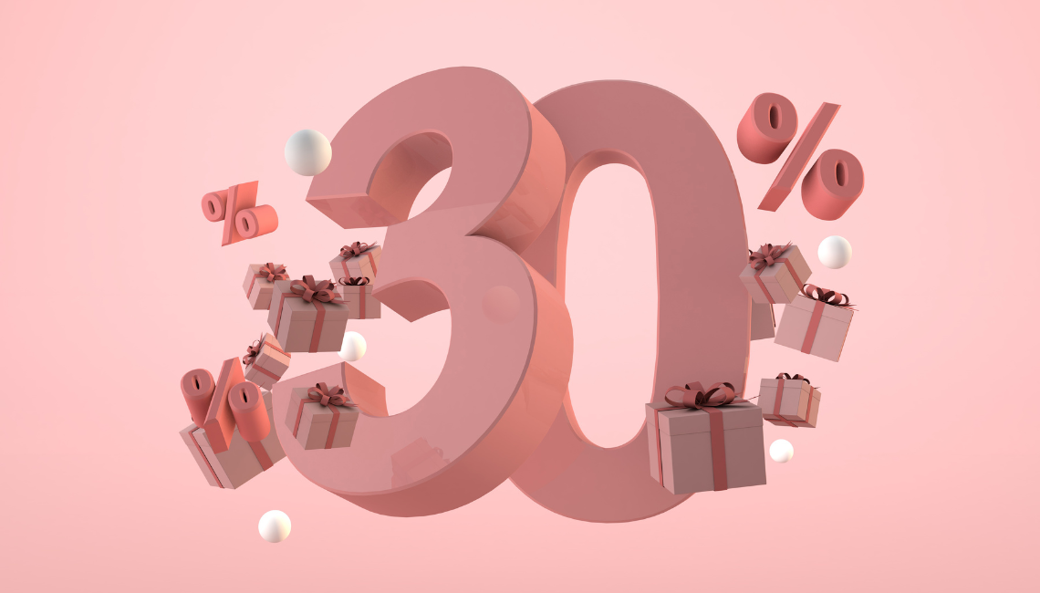 30% Totalabverkauf - wir schließen