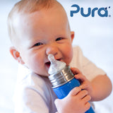 Purakiki drinking bottle 300 ml with baby teat