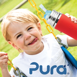 Purakiki Trinkflasche 300ml mit Strohhalm