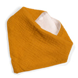 lenolana children's bib triangular cloth muslin with terry organic cotton