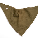 lenolana children's bib triangular cloth muslin with terry organic cotton