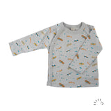Popolini long-sleeved wrap shirt
