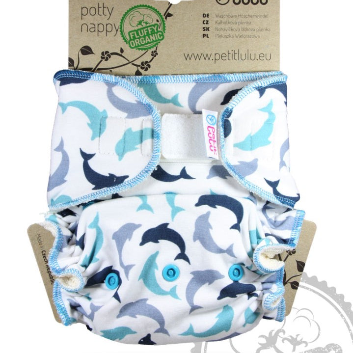 Petit Lulu pant diaper "Fluffy Organic" one size 4 - 15 kg