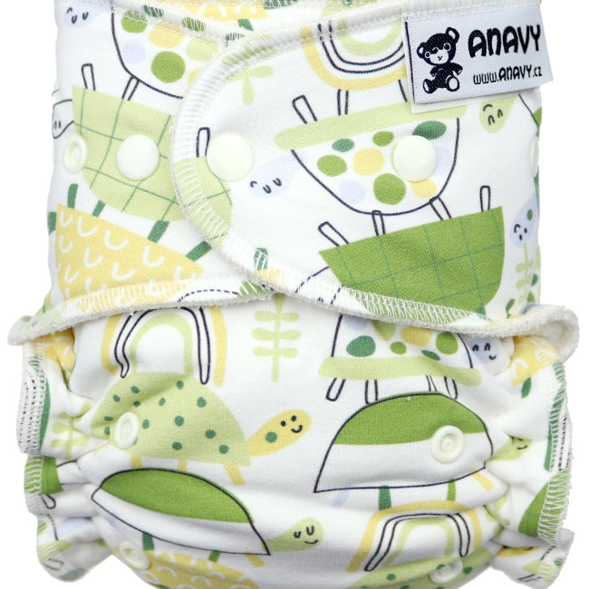 Anavy pant diaper / night diaper print one size 4 - 15 kg